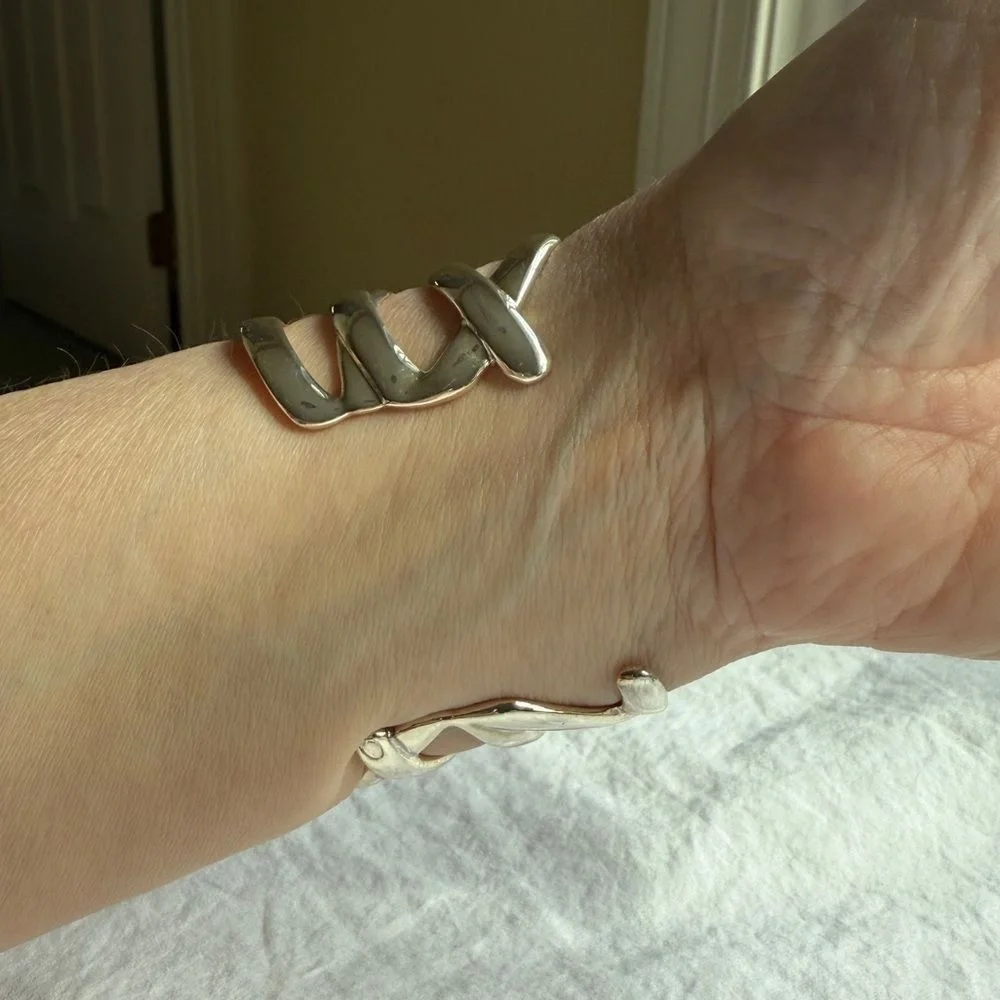 Stella‎ & Dot Odette Fitted Silver Cuff Bracelet